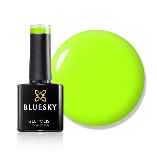 Bluesky Gel Nail Polish, Lime Green Neon20, Bright, Green, Lime, Neon, Long Lasting, Chip Resistant, 10 ml (Requires Drying Under UV LED Lamp)