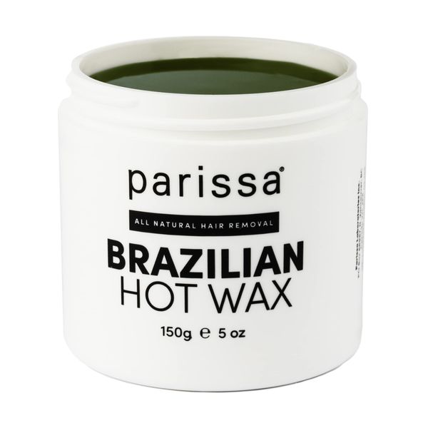 Parissa Brazilian & Underarm Hot Wax At-Home Waxing Kit, No-Strip & Microwavable Formula for Hair Removal on Bikini or Body, Blue