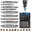 9 PCS Damaged Screw Extractor Set,6 PCS HSS 4341 Screw Extractor Remover Kit and