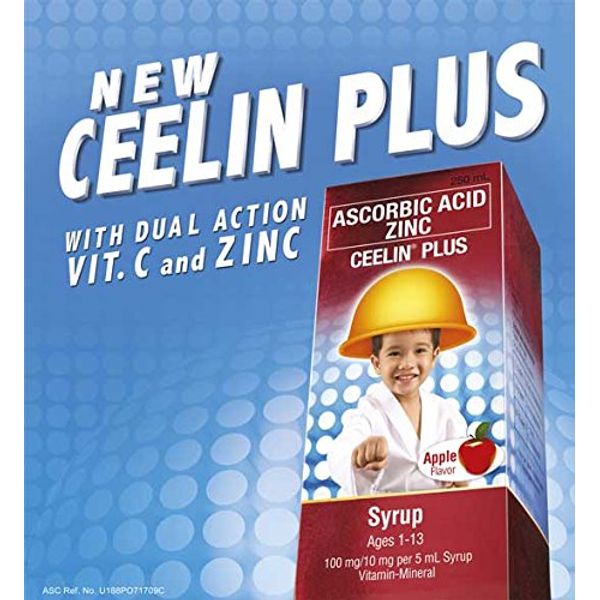 2 Ceelin Plus (Ascorbic Acid and Zinc) 2x120ml