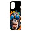 iPhone 14 Plus Chimp Sunglasses Chimpanzee Monkey Funny Art Print Graphic Case
