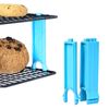 MCNULGUR Wire Rack Stacker, Pack of 4 - Organize Your Baking with Space-Saving Ease (Blue, Medium)