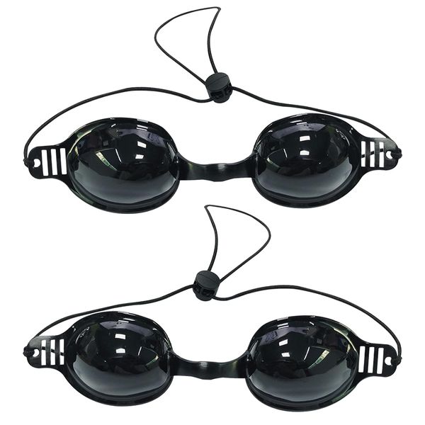 2 Stück Solarium Brille,Infrarot Schutzbrille,für Uv Brille,Infrarotlampe Lichttherapie Sonnenbank Zuhause,Eye Protection Schutz,Augenschutz Augenschutzbrille,Solariumbrille Lichtschutzbrille Schwarz