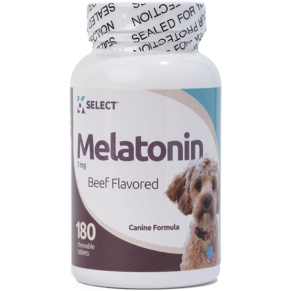 Melatonin For Dogs, 1 Mg - 180 Beef Flavored Chewable Tablets - Dog Me