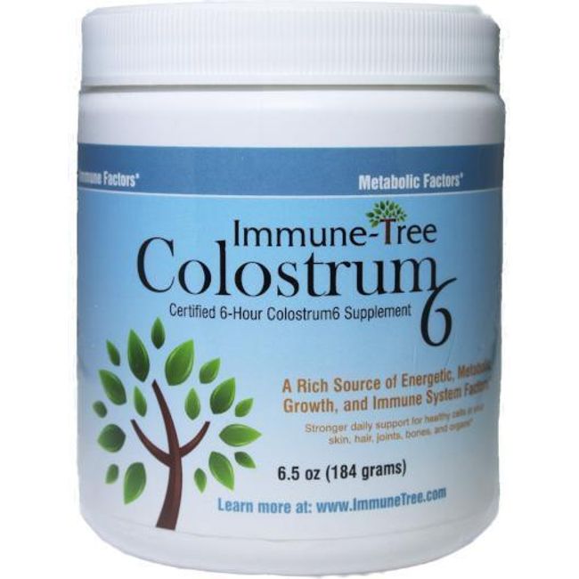 Immune-Tree Colostrum6 Certified 6-Hour Colostrum Supplement, 6.5 oz (184 grams)