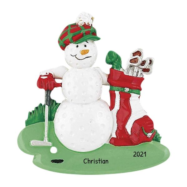 Personalized Golf Balls Ornament 2024 - Christmas Golf Balls for Golfers Snowman Golf Ornaments for Christmas Tree Golf Gifts Golf Cart Decorations Golf Christmas Ornaments by Elves