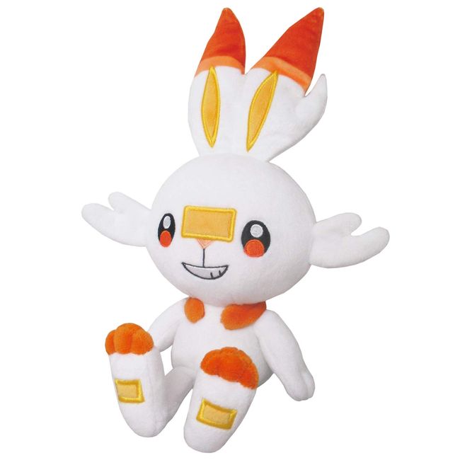 Sanei Boeki PP150 Pokémon All Star Collection Plush Toy, Scorbunny, Size S, W 7.1 x D 3.0 x H 10.6 in (18 × 7.5 × 27 cm)