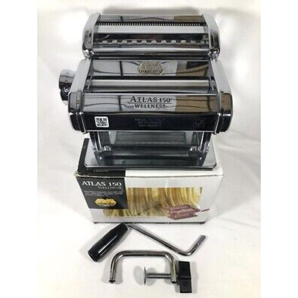 Marcato Atlas Wellness 150 DIY Pasta Maker Stainless Steel  Manual Hand Press