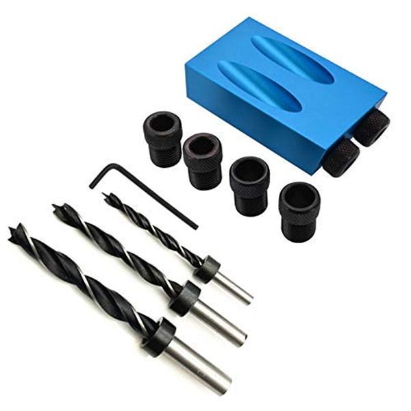 CarAngels 15 Degree Angels Pocket Hole Jigs Drill Guides Woodworking Diagonal Hole Guides Dowel Hole Guides Drilling Woodworking Tools Easy (14)