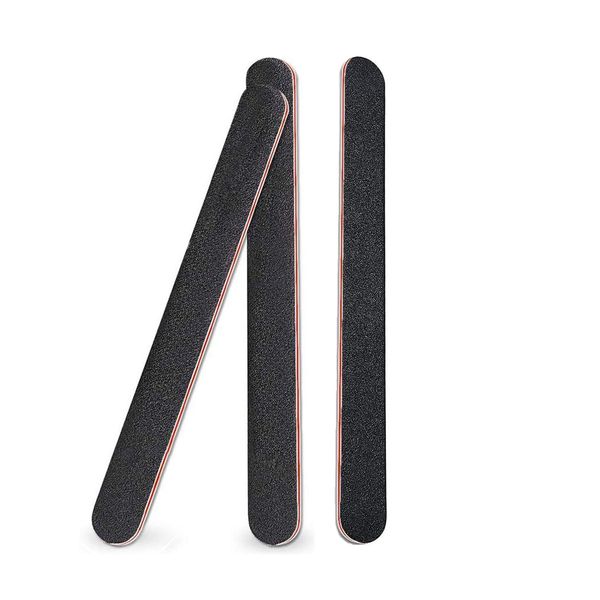 3Pcs Nail Files for Natural Nails - Emery Boards for Nails Supply 100/180 Grit Nail Files for Gel Nails - Nail Buffer Block to Shape and Smooth - Professional Nail File Black Buffer Nail File Set