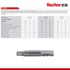 fischer Universal Plug UX 50 Plugs, 10x60 cm, Gray