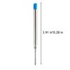 HeTaoCat Replaceable Ballpoint Pen Refills Pack of 5, Medium Point Metal Refill (Blue Ink)