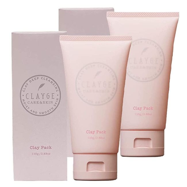 CLAYGE Pink Clay Pack, 4.3 oz (110 g), Face Pack, Rinse Mask Pack