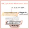 Razor Replacement Heads fit for Flawless Nu Razor, Rose Gold Plated Body Replacement Head with Covers, Hair remover Replacement Head Compatible with Finishing Touch Razor for Women (2 Count)