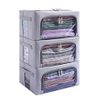 3pack Frame Storage Box Clothes Storage Bin Bags Oxford Fabric Foldable Stackabl