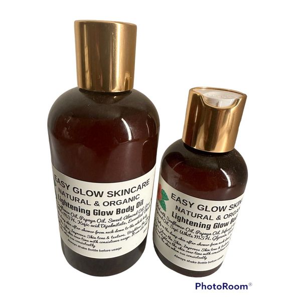 Brighten & Glow Glow Body Oil (4oz) with Lemon Extract and Kojic Dip