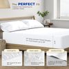 100% Egyptian Cotton Sheets Queen Size - 600 Thread Count Sheets Queen, 4 PC Whi