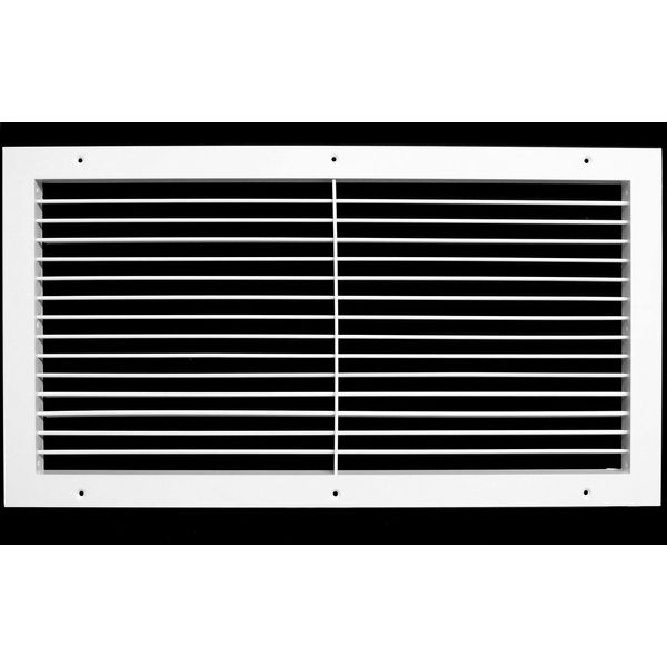 Aluminum Adjustable Return/Supply HVAC Air Grille - Full Control (16"w X 6"h)