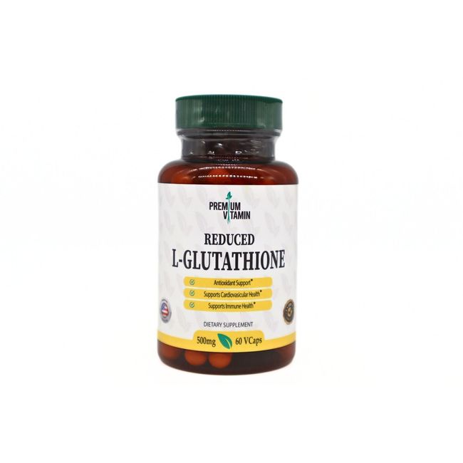 Reduced L- Glutathione 500mg, 60 Vegetable Cellulose Capsule,