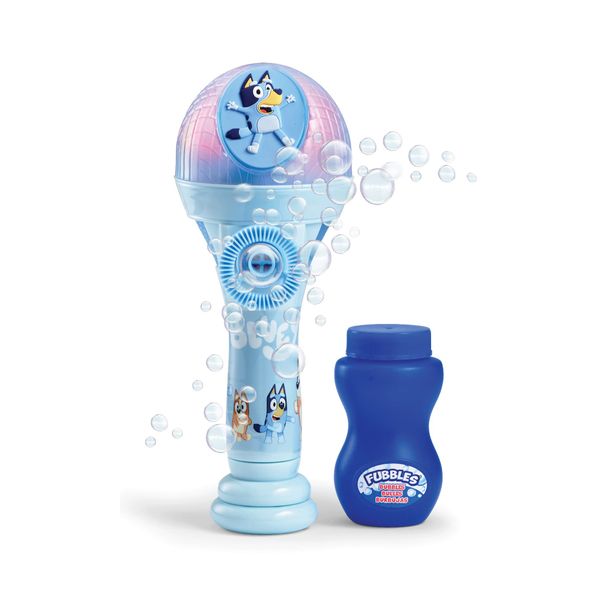 BLUEY Dance Mode Bubble Machine and Toy Microphone | Bluey Toy for Baby, Toddlers and Kids | Includes Bubble Solution