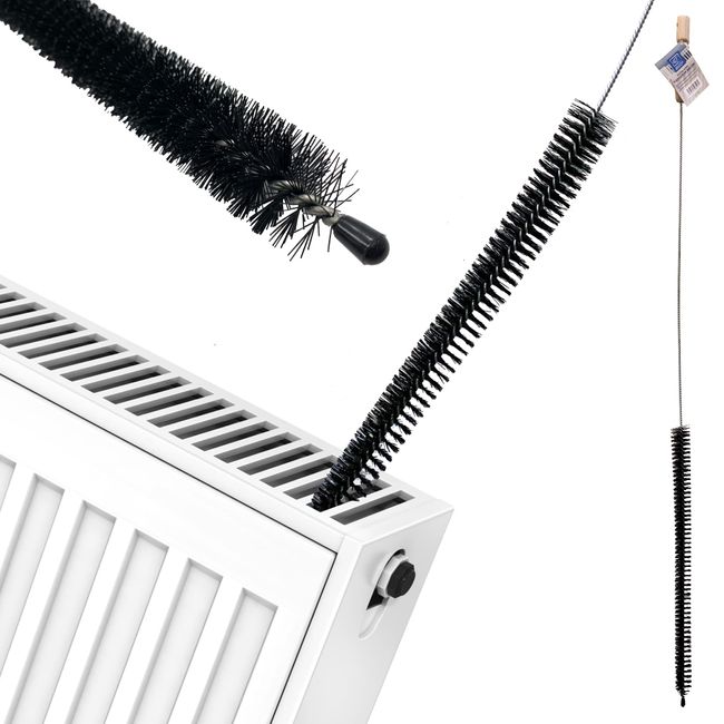 120cm Long Radiator Cleaner Brush Strong and Flexible Cleaning Radiator Brush with Wooden Handle | Slim and Long Reach Radiator Duster that Gets Trough Narrow Spaces to Remove Dust and Lint