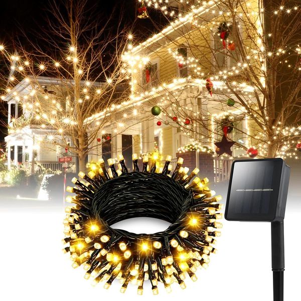 200LED Solar String Lights Outdoor Waterproof Christmas Tree Lights Garden Decor