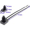 5pcs 0-250V/3Amp Waterproof Push Button Switch On/Off Switch Light Wire Push Button for Motorcycle/Car (Black)