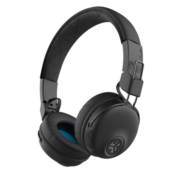 JLab Studio Wireless Headphones, Bluetooth Headphones with 30+ Hour Playtime and Custom EQ3 Sound, On-Ear Headphones with Mic, Black