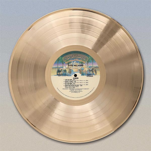 Cher "Take Me Home"  Gold LP Record wall art