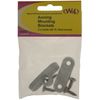 W4 Awning Pole Brackets - White, 2 Pack