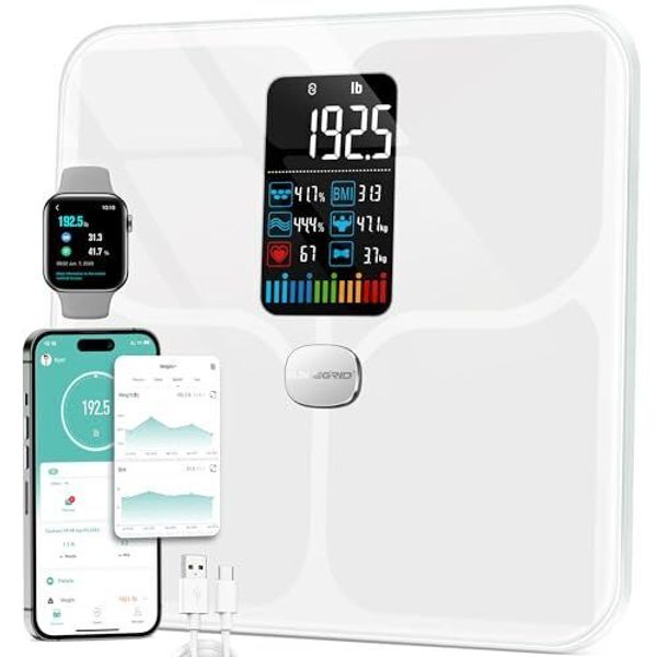 Body Fat Scale,Digital Smart Bathroom Scale for Body Weight, Large LCD Displa...