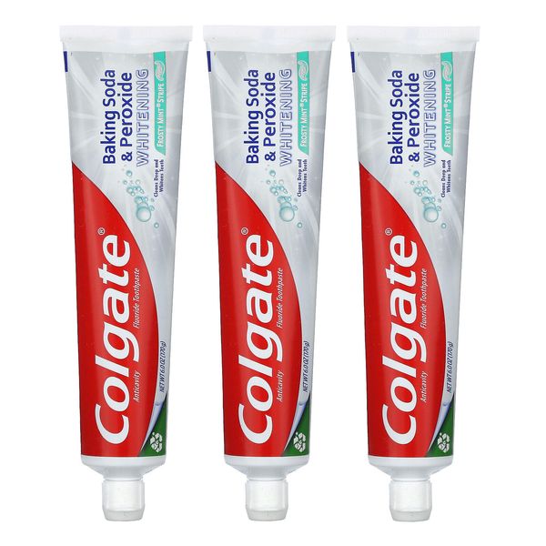 Baking Soda & Peroxide Whitening, Anticavity Fluoride Toothpaste, Frosty Mint