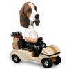 Basset Hound Golf Cart Doogie Collectable Figurine