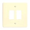 Varilight 2-Gang Grid Plate (Single Plate) White Chocolate XDWPG2-P