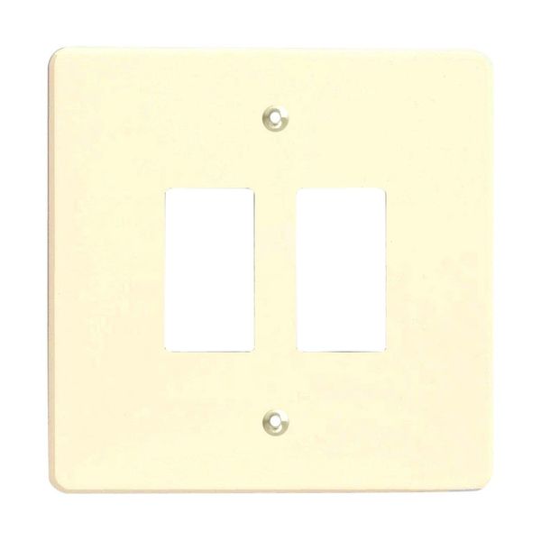 Varilight 2-Gang Grid Plate (Single Plate) White Chocolate XDWPG2-P