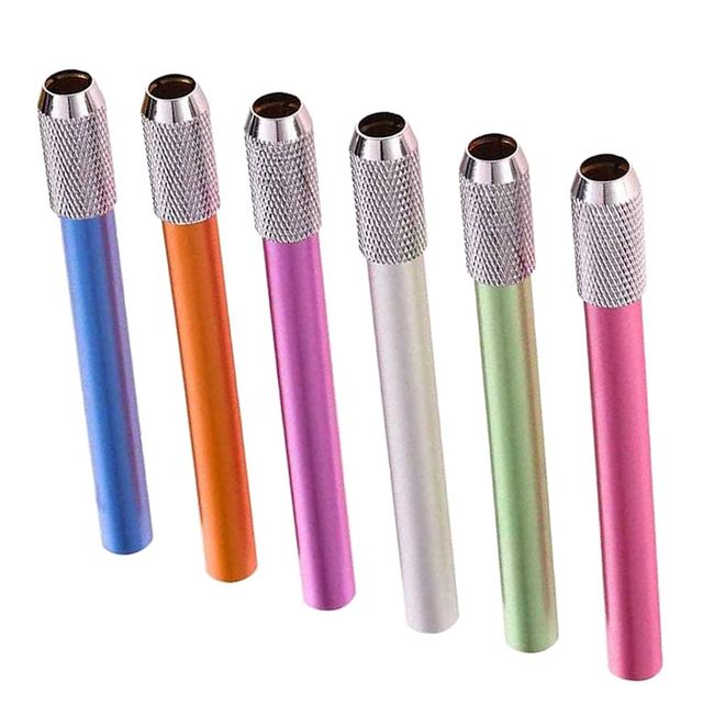 Pencil Extension Holder Auxiliary Axis Pencil Cap Auxiliary Axis Set of 6 6 Colors Pencil Extension Assist School Children Correcting Pencil Holding Way Extension Pencil Cap Pencil Extender One Head