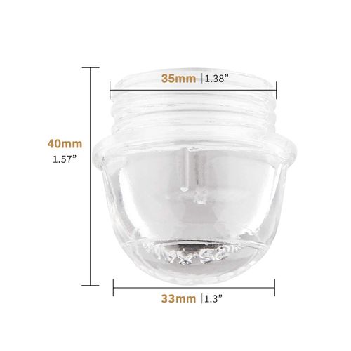 FanciBuy Oven Light Bulb Glass Cover, Thread Diameter 33mm x Height 40mm, Suitable for Bosch, Baumatic, Smeg, Belling, Cannon, Caple, Cuisina, Creda, Homark, Hotpoint, Indesit, Siemens and More