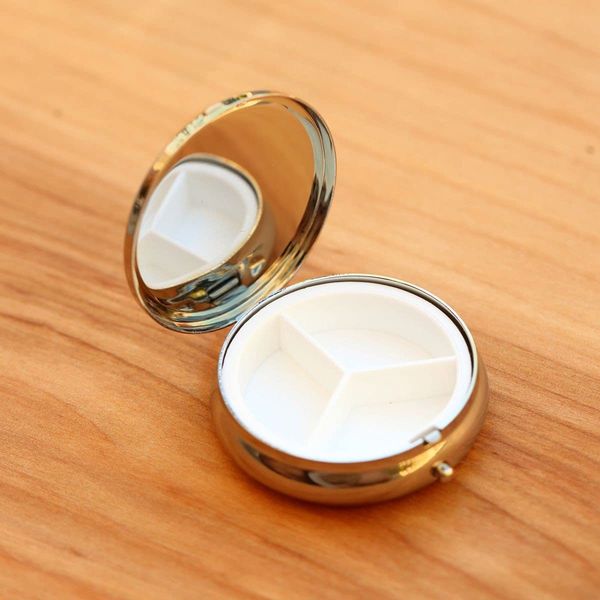 Eat Me Rabbit Wonderland BRASS Round Pill Box