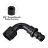 EVIL ENERGY 6AN 90 Degree Push Lock Hose Fitting End Black 2PCS