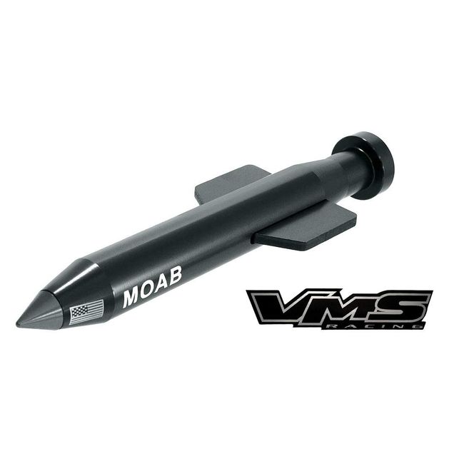 VMS RACING GUNMETAL MOAB ANTENNA in Heavy Gauge CNC Machined Billet Aluminum Short Compatible with Jeep Gladiator JT