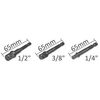ChiliTec Socket Wrench Adapter Set 3-Piece Hexagonal to Square Socket for Cordless Screwdriver Drill Socket Wrench Bit Holder 1/4, 3/8, 1/2 Inch