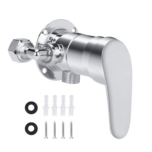 Oumefar Shower Mixer Valve Water Mixing Valve Multilayer Plating High Temperature Zinc Alloy Shower Angle Valve Multi-Functional