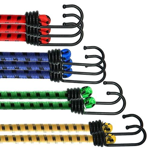 ANSIO Bungee Cords with Hooks Assorted Pack of 10 Elastic Bungee Straps – UV-Resistant Ideal for Securing Luggage, Racks,Camps, Motorcycle, Tarps,Garden Furniture,Hand Truck,DIY Storage Multi-Purpose