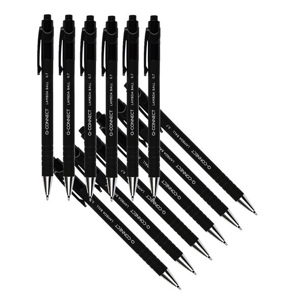 Q-Connect Lamda Ballpoint Pen Medium Black (12 Pack) KF00672