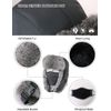 Comhats Mens Russian Navy Hat Earflap Winter Trooper Trapper 100% Real Rabbit Fur for Women Medium/Large