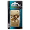 ULTRA Shutter Hinge Complete Hardware Set 4 Panel Kit Brass Finish