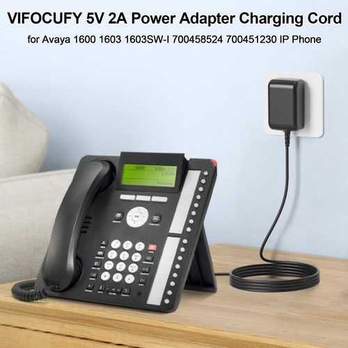 VIFOCUFY 5V 2A AC Adapter Charger for Avaya 1600 1603 1603SW-I 700458524 700451230 1616-I 1600PWRUS PA-1600 1608-I MU12-4050200-A1E IP Phone 700458532 700458540 J169 J179 J100 JBM24 JEM24 Power Cord