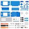 eXtremeRate ds Lite Compatible with Custom Replacement Shell Clear Material, Replacement Buttons, Screen Lens Compatible with Nintendo DS Light (Clear Blue)