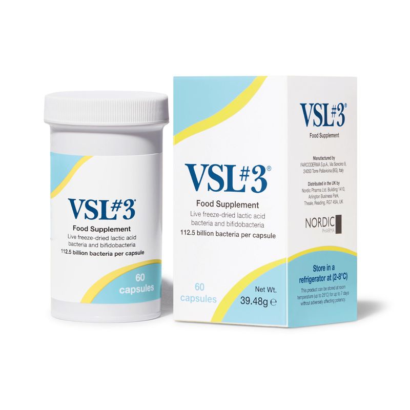 VSL#3 High-Concentration Probiotic Capsules for Gut Health (60 Capsules ...