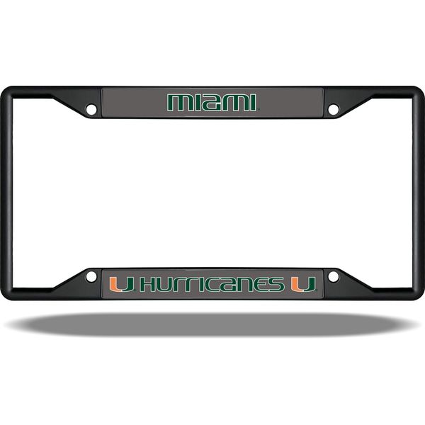 Miami Hurricanes Black License Plate Frame